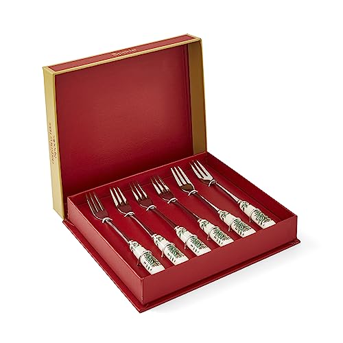 Set of 6 Stainless Steel Teaspoons with Porcelain Handles F21275