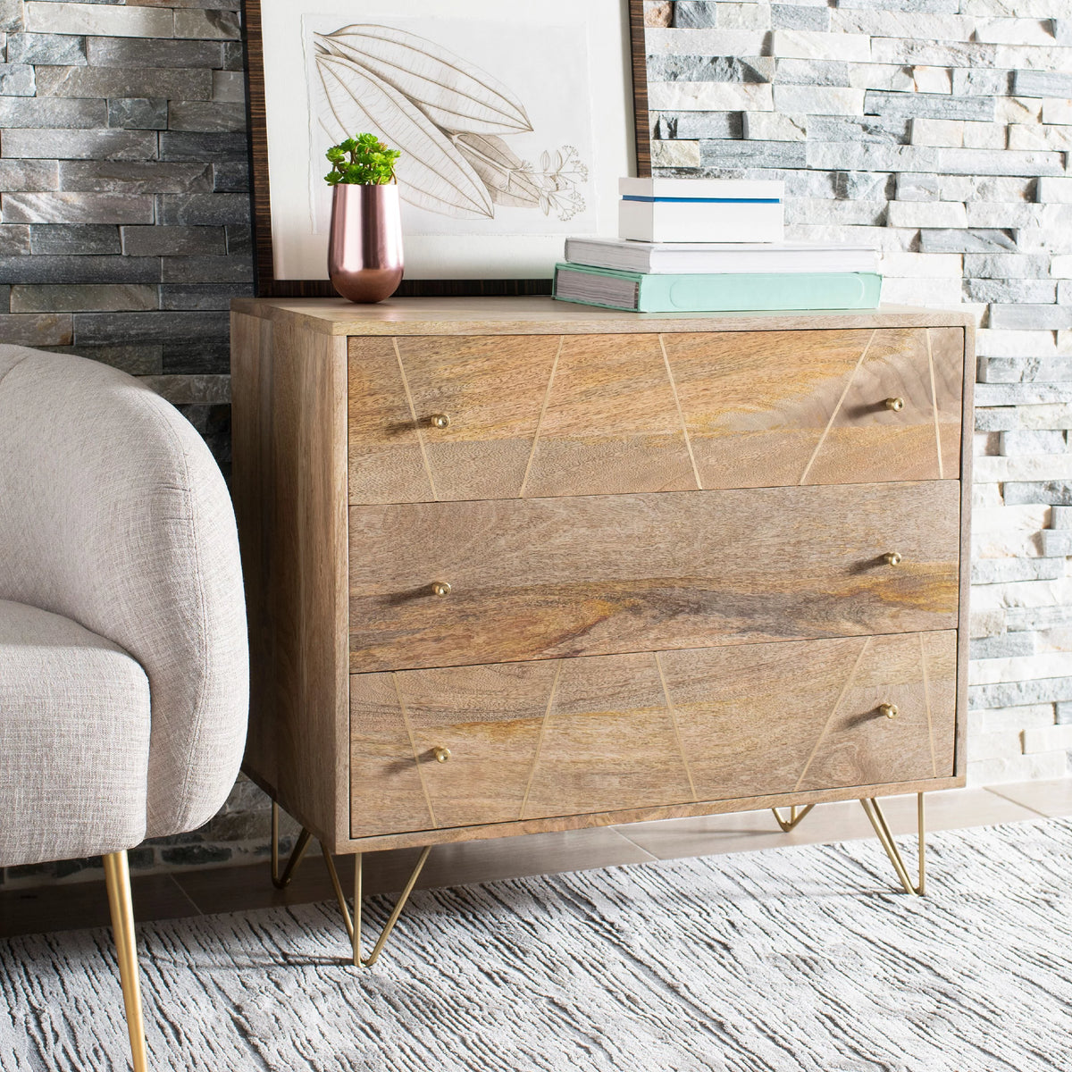 Rustic Retro 3 Drawer Chest Q127496