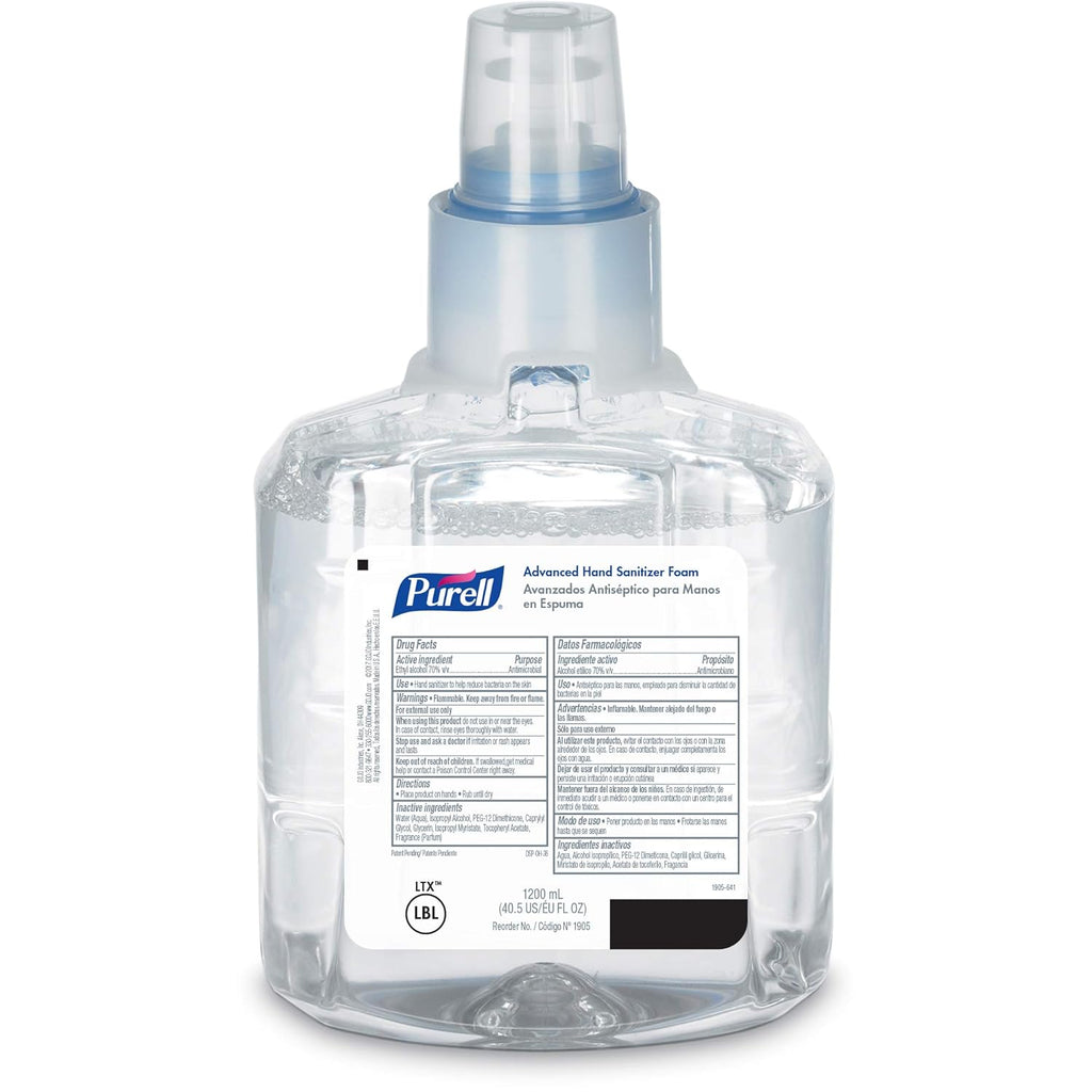 PURELL Advanced Hand Sanitizer Foam, 1200 mL Refill (Pack of 2) A83409