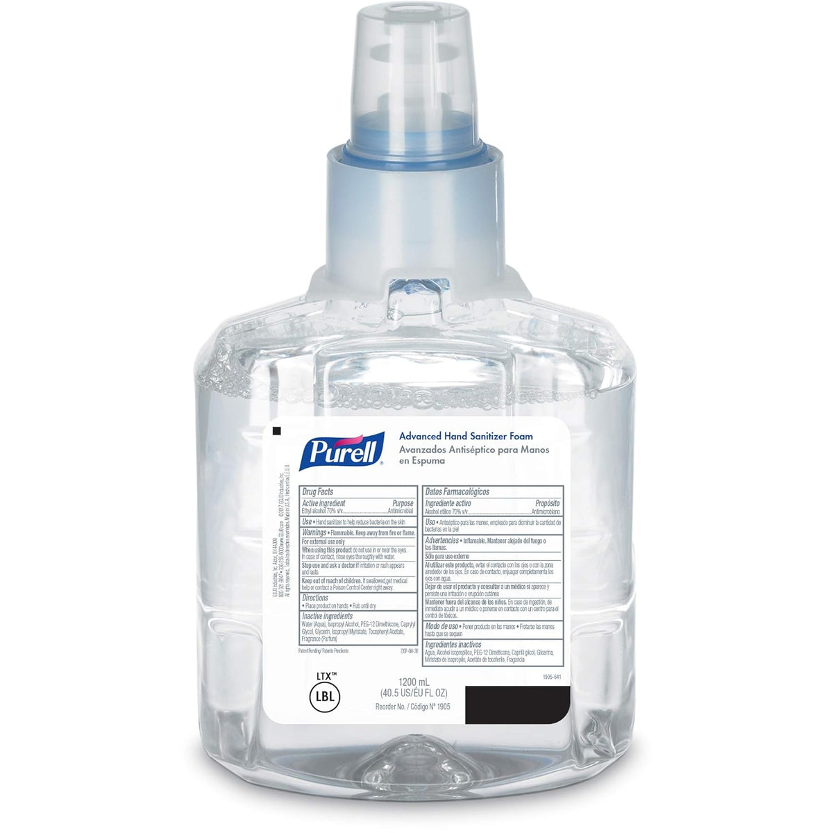 PURELL Advanced Hand Sanitizer Foam, 1200 mL Refill (Pack of 2) A83409