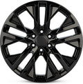 22 Inch Polished Gloss Black Rim Car Wheel M140