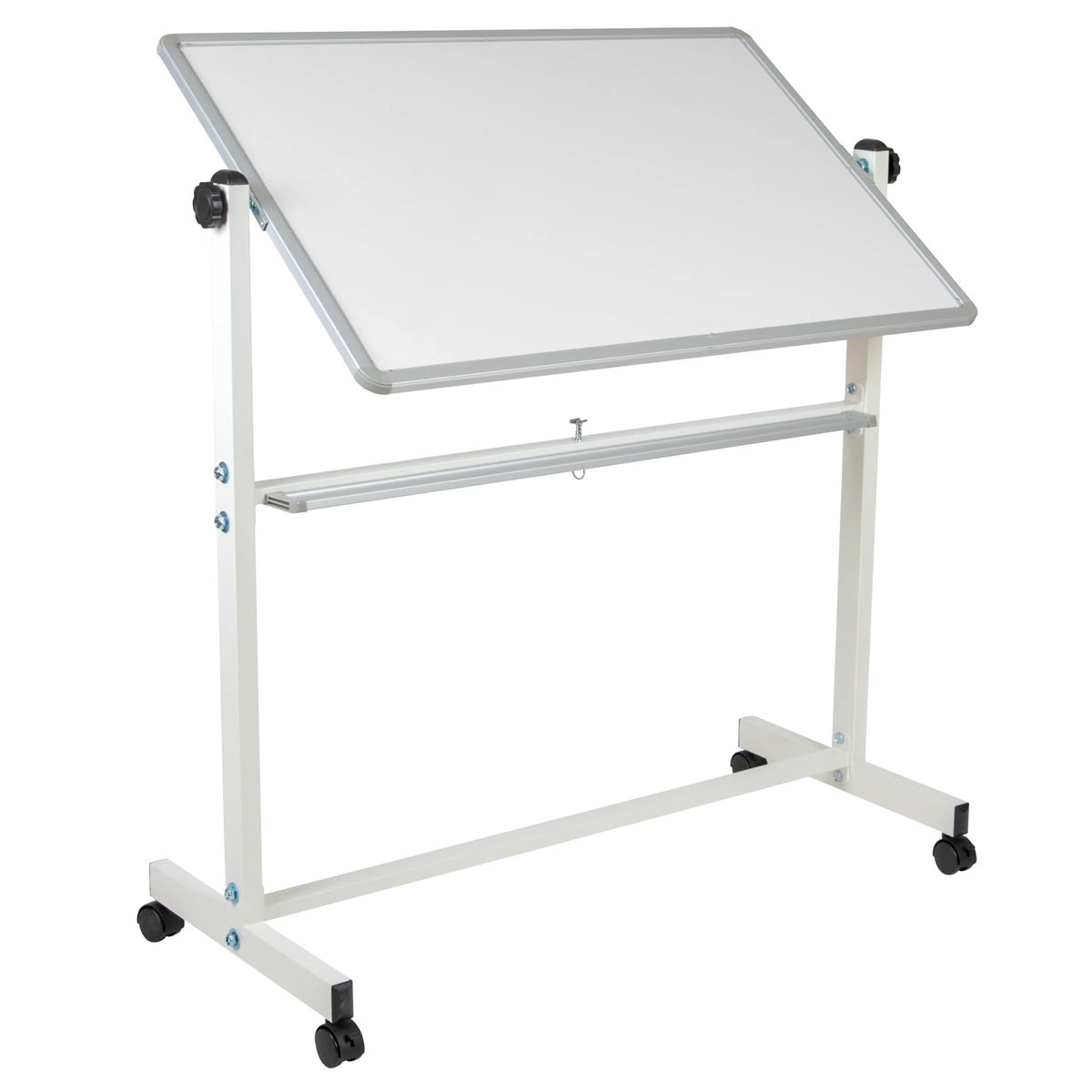 Double-Sided Mobile White Board with Pen Tray N241057