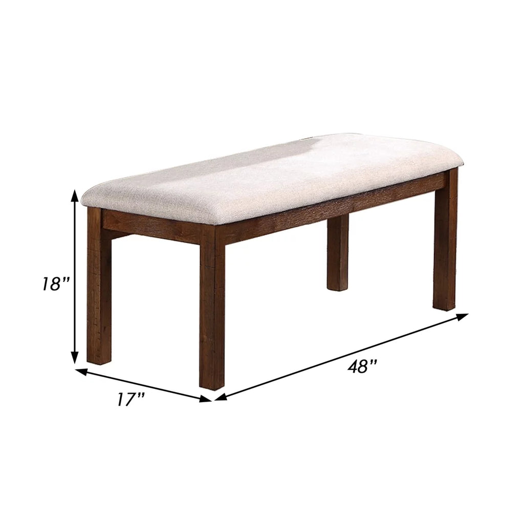 48 Inch Fabric Upholstered Dining Bench B43729
