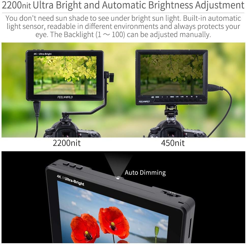 7 Inch 2200nit SDI Touch Screen Camera Field Monitor Q7059