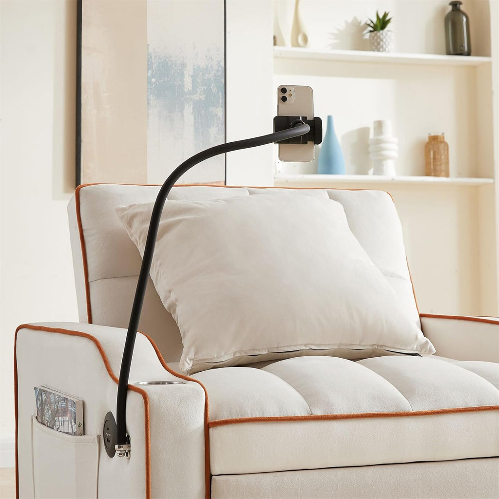 3-in-1 Convertible Pull Out Sleeper Chair Bed with Multi-Pockets M438580