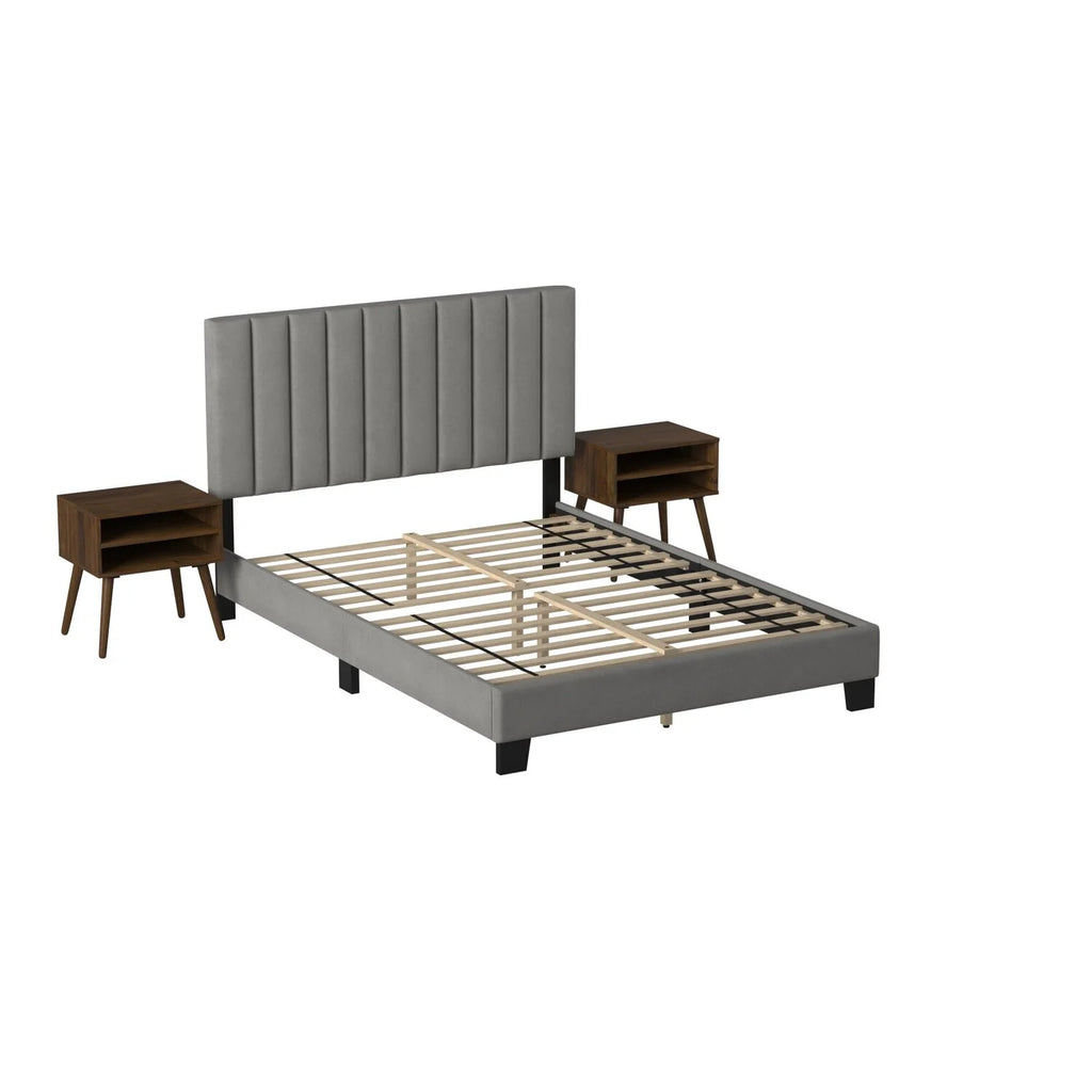 King Bed with Two End Table H673