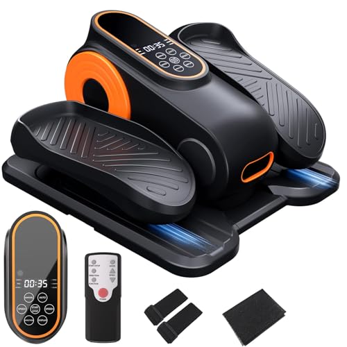 Under Desk Elliptical Machine, Quiet Portable Electric Seated Pedal Exerciser with Remote Control & 12 Adjustable Speeds K5853