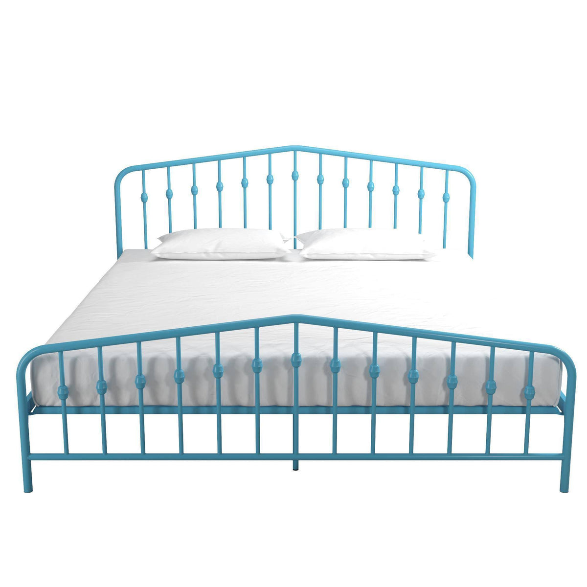 King Sea Blue Metal Bed E4951