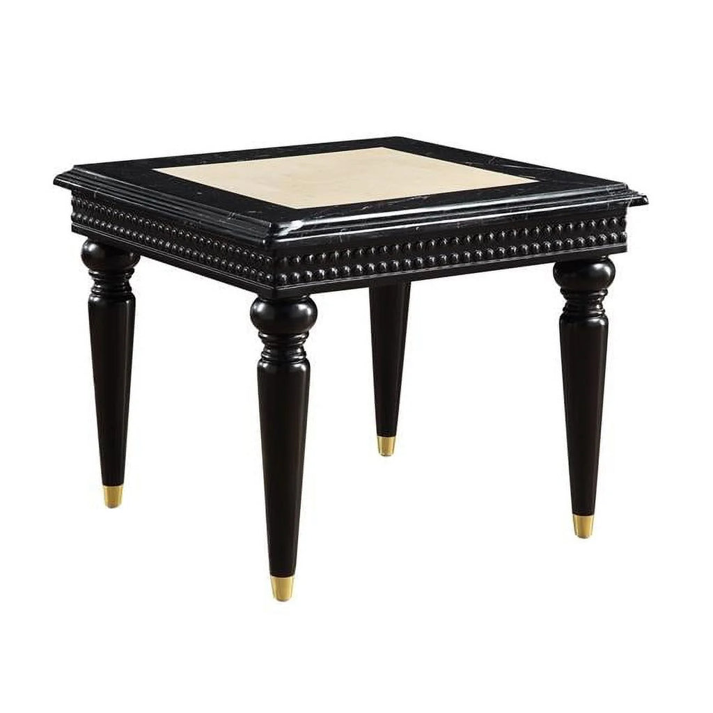 Marble Top Wooden Frame End Table H223140