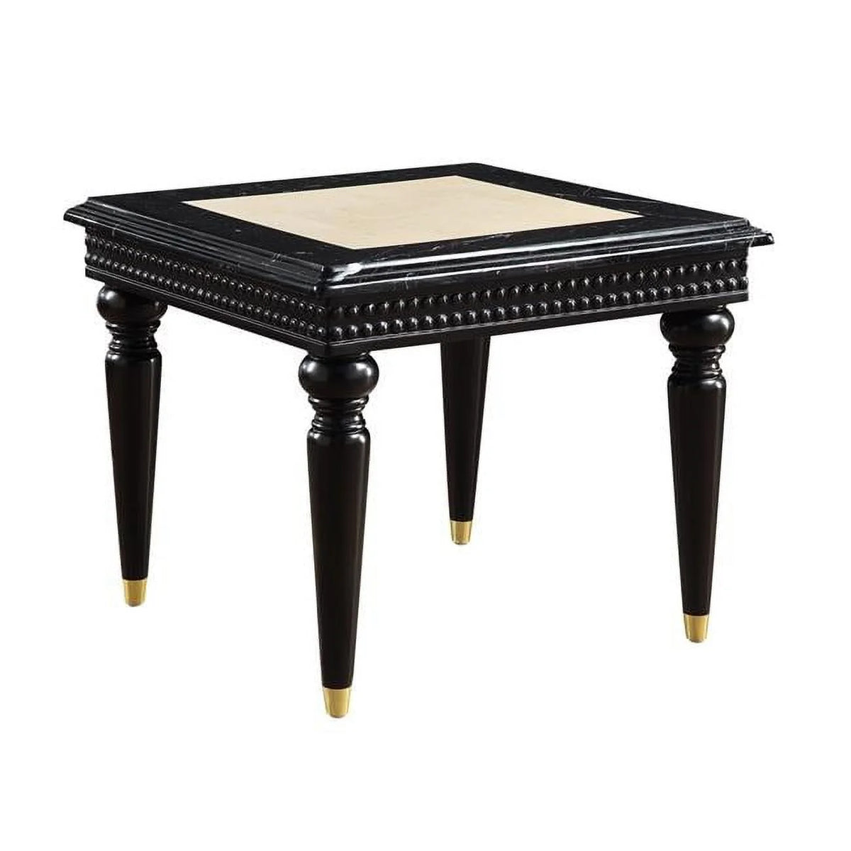 Marble Top Wooden Frame End Table H223140