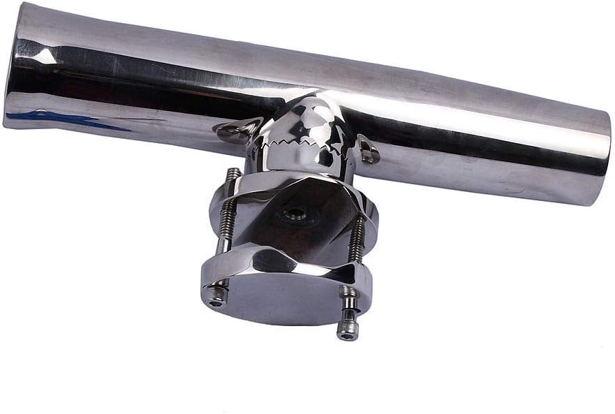 2Pcs 316 Stainless Steel Fishing Rod Holder Clamp-on 1-1/4 to 2 Rails A9423