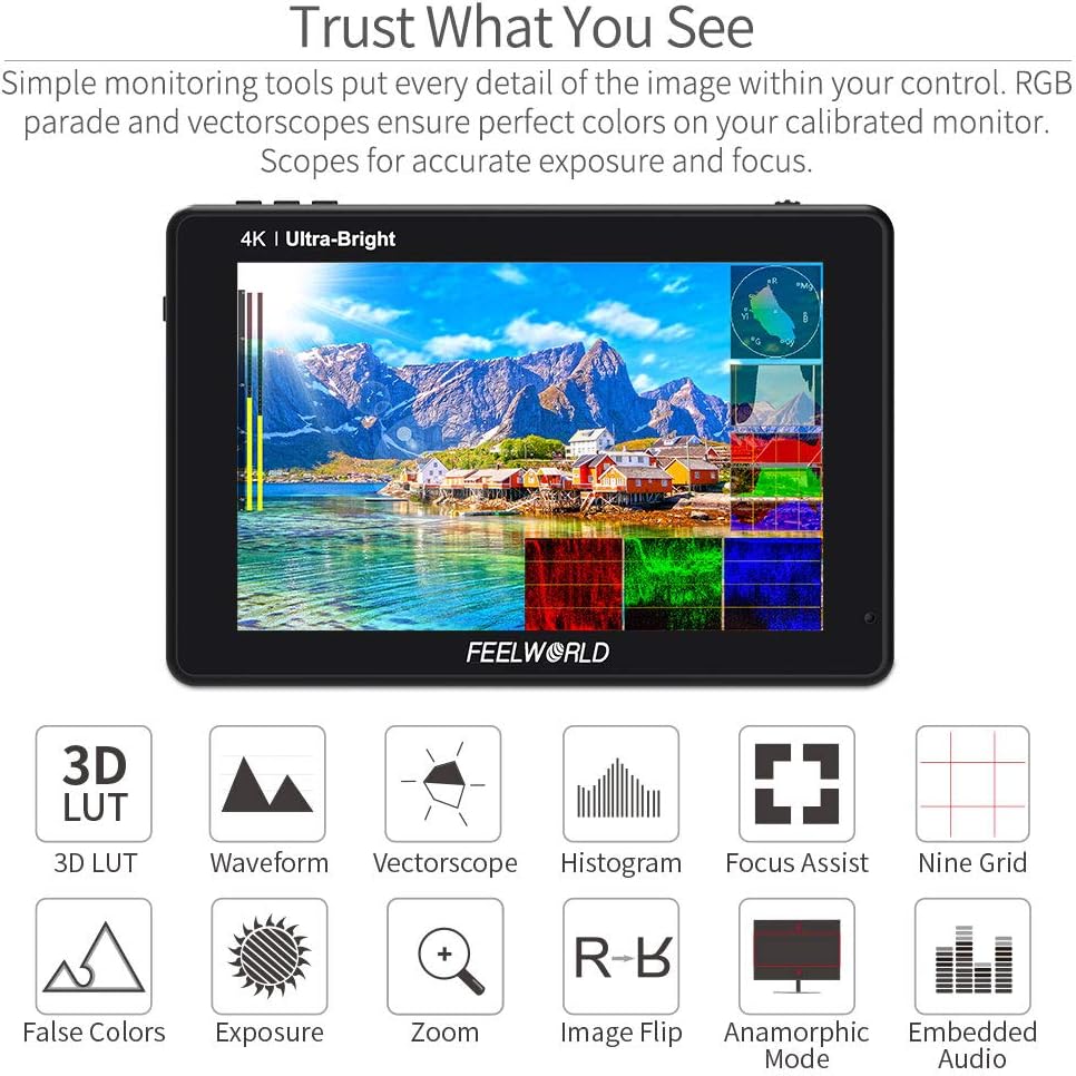 7 Inch 2200nit SDI Touch Screen Camera Field Monitor Q7059