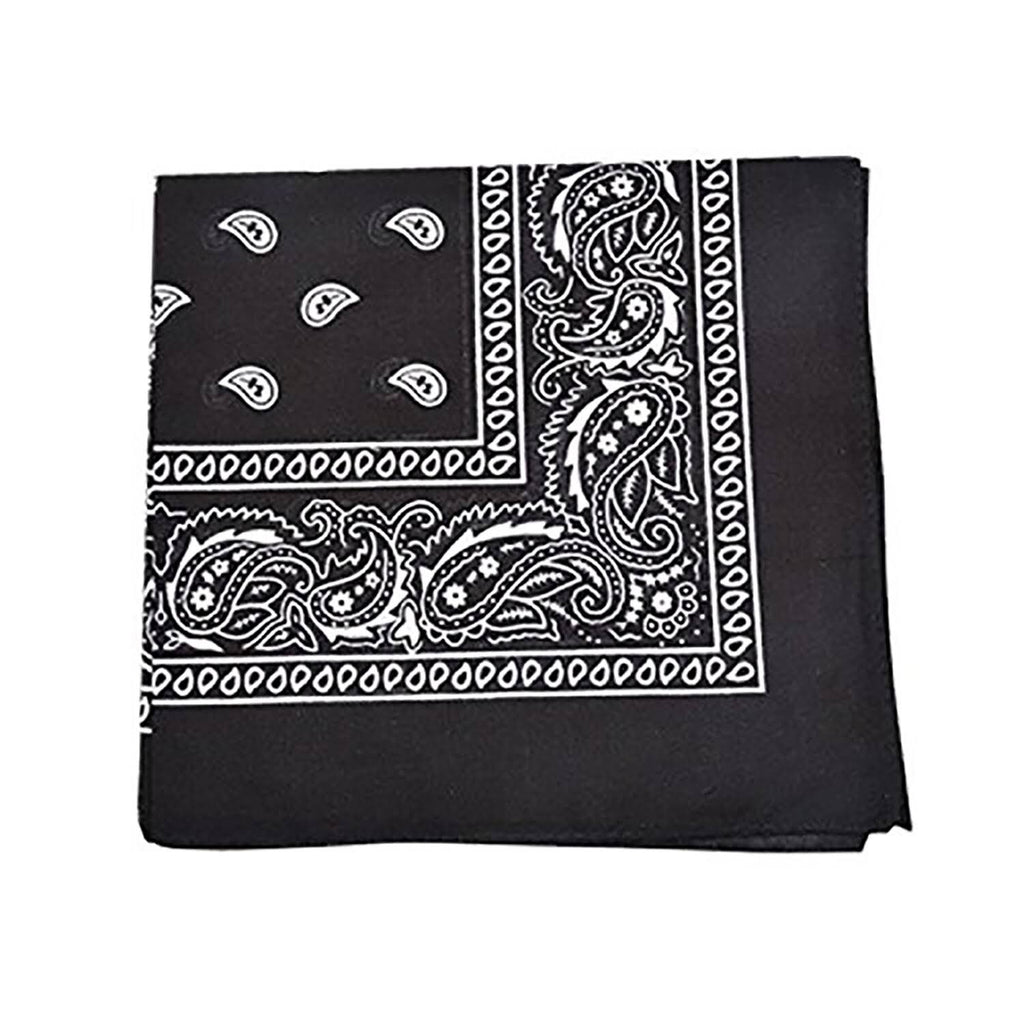 96 Pack Black & Red Polyester Bandanas B571807