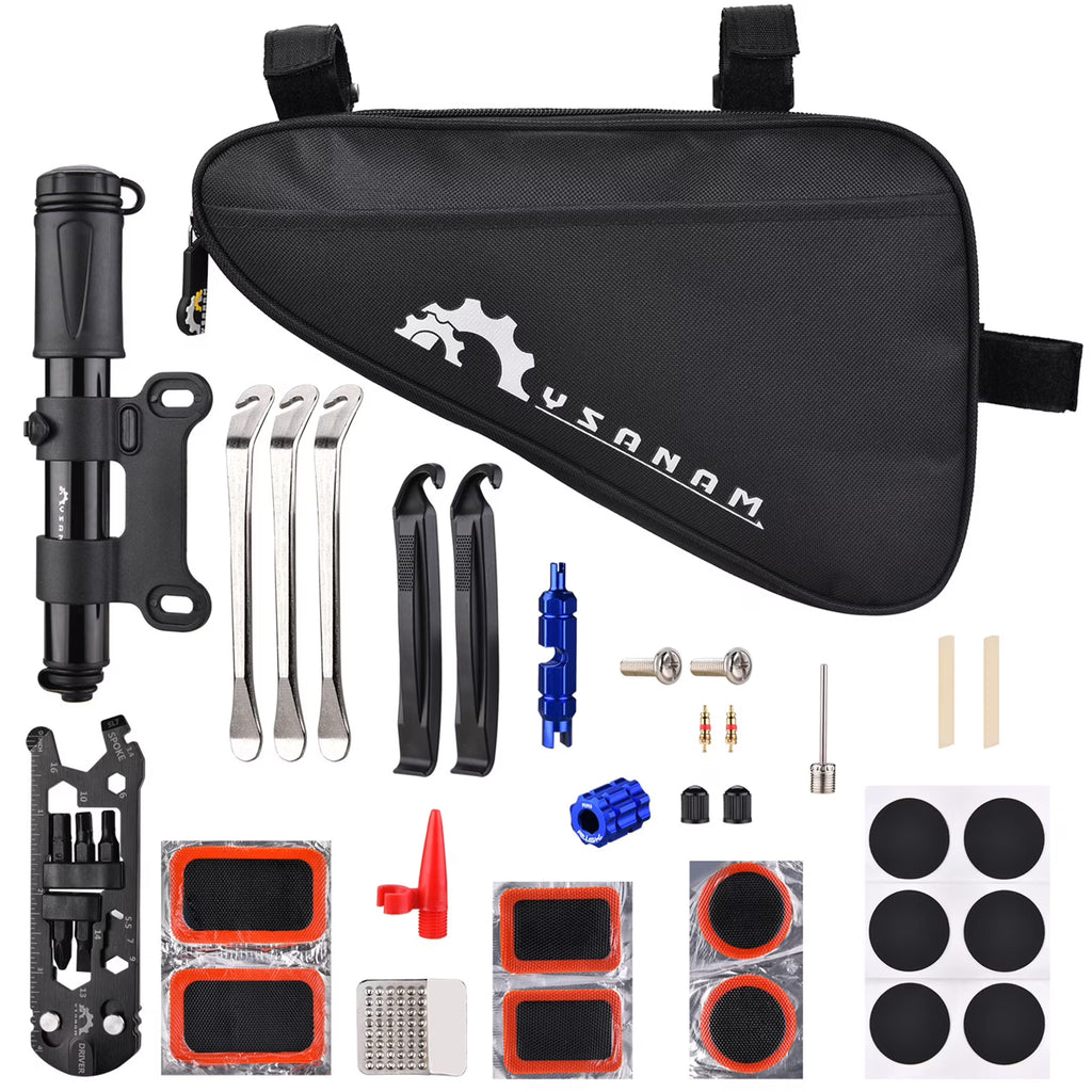 Bike Tire Tube Patches Kit with Pump P59455