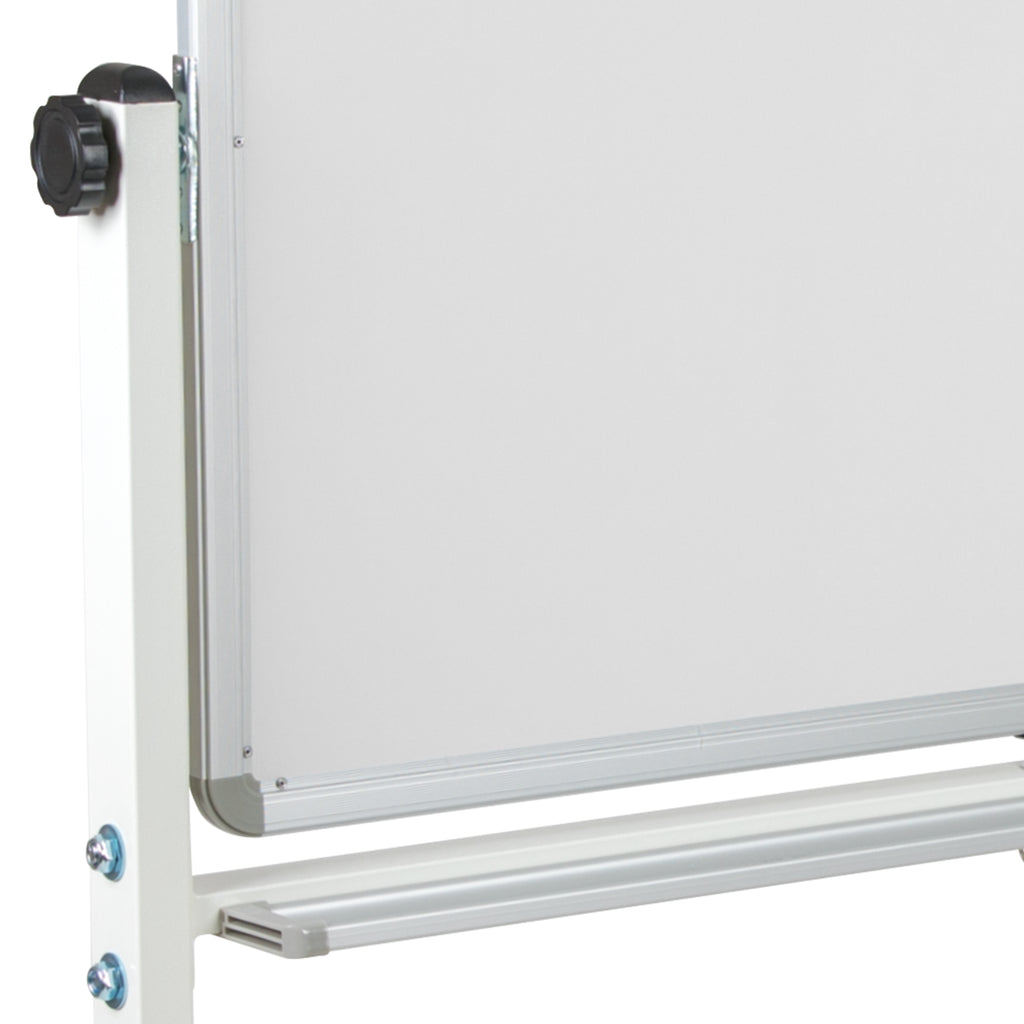 Double-Sided Mobile White Board with Pen Tray N241057