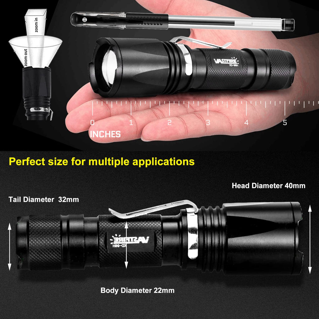 Zoomable Green Red UV Flashlight Black Light Tactical Torch E4013