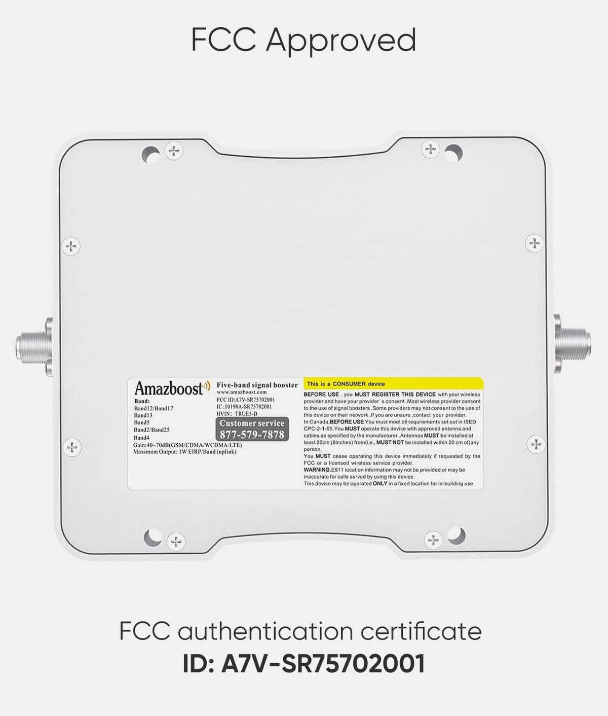 Cell Phone Signal Booster Kit for Home Up to 2,500 sq ft, Boosts 3G/4G/5G LTE Data S7199