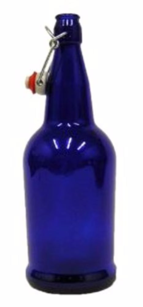 Cobalt Blue 16 oz Bottles Case of 12 Caps Included D4081