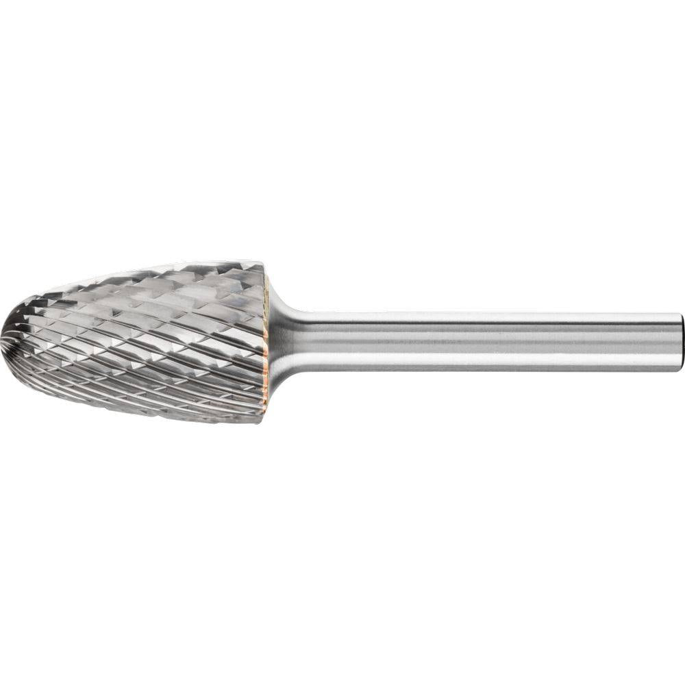 Tough Carbide Bur, Tree Shape Radius End, Dbl Cut 3R, 5/8x22 x 1x22 x 1/4x22 Shank V156