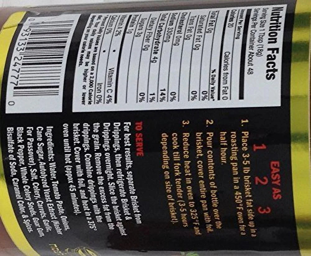 French Onion Brisket Cooking Sauce 25 Oz. Pack Of 3 V11978