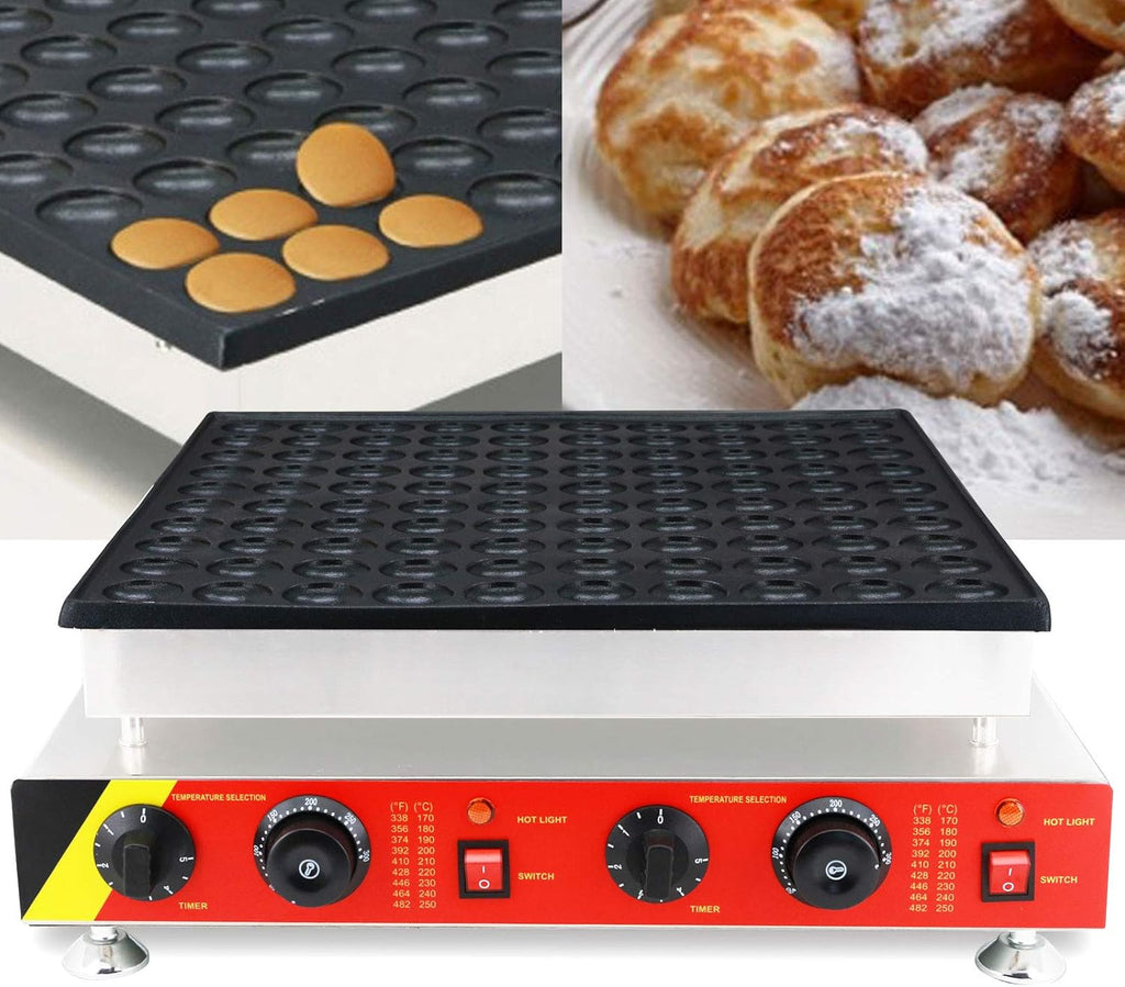 110V Commercial Muffin Machine, 100 Hole Nonstick Stainless Steel Pancake Maker M4518