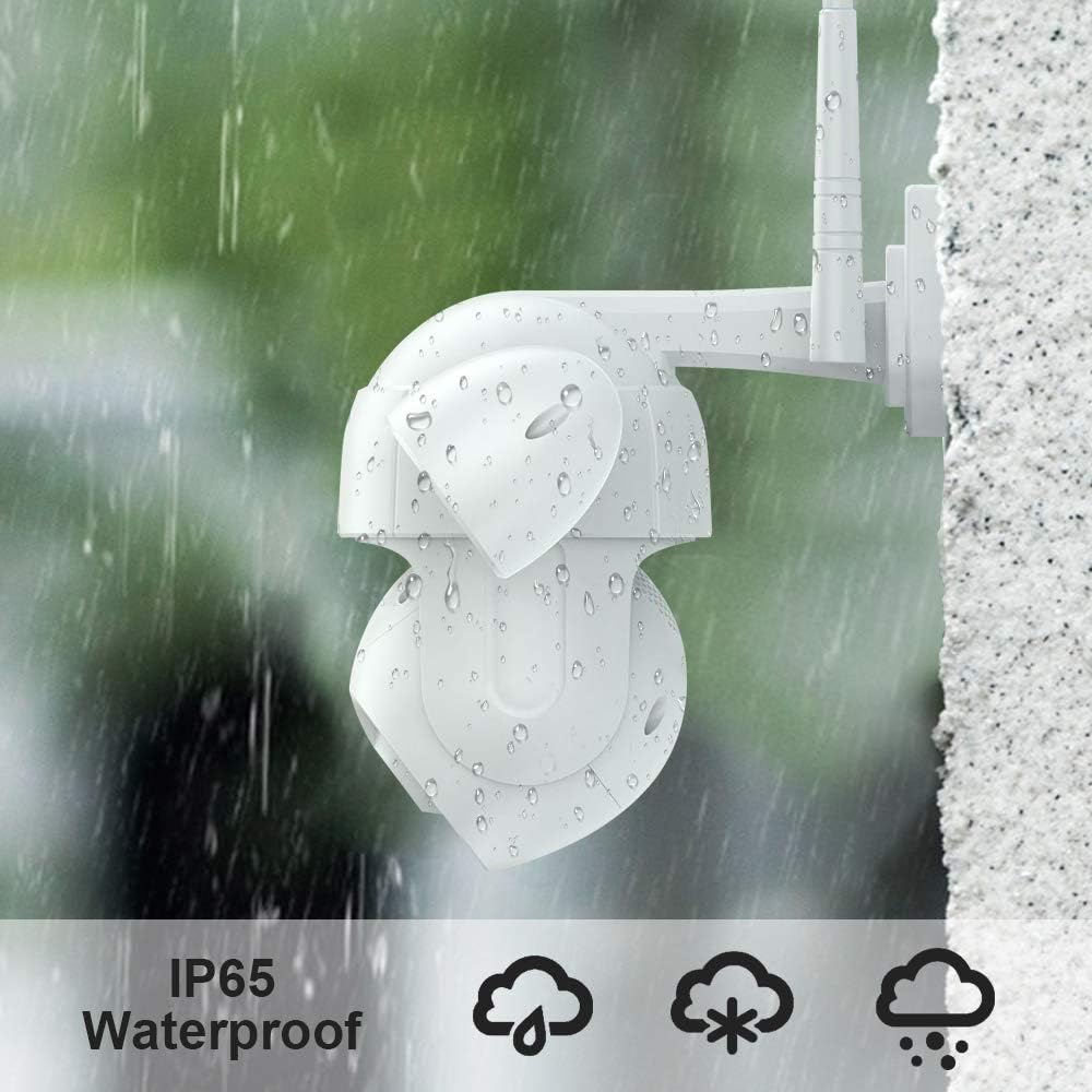 2K WiFi PTZ Security Camera with Floodlight, IP65 Waterproof, Auto Night Vision, Motion-Activated Lights, Auto-Tracking, Two-Way Audio C579