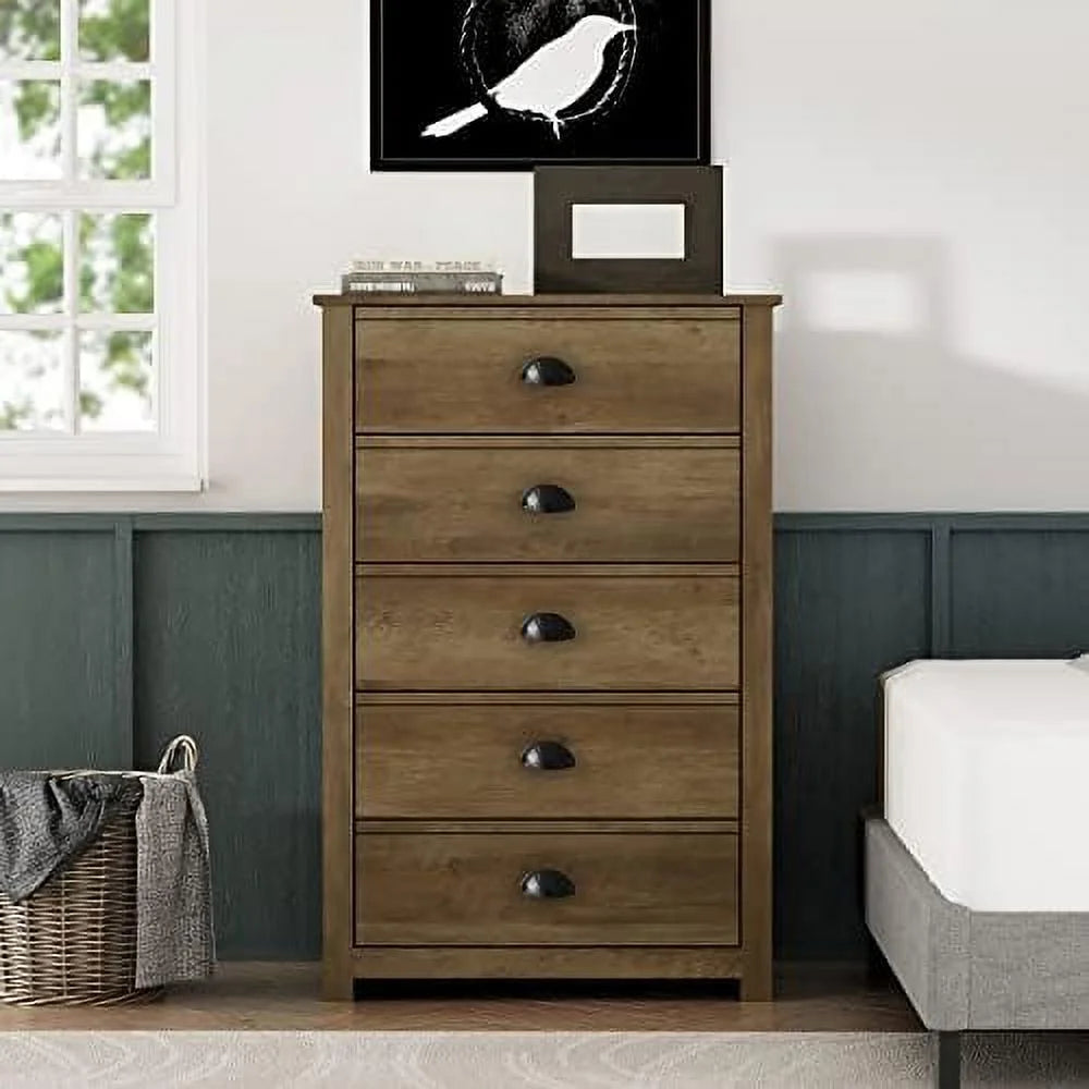 5 Drawer Wood Dresser Q251