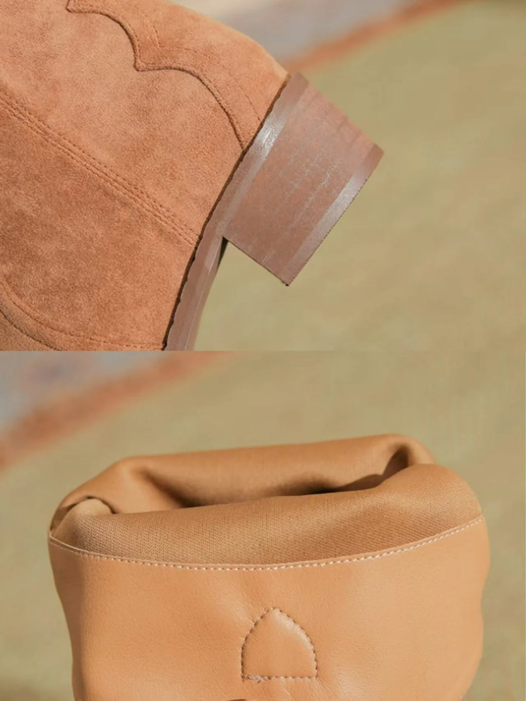 Pointed Toe Thick Heel Stacked Boots A368221