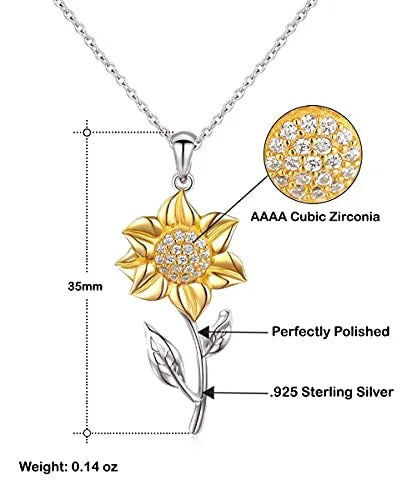 Sunflower Pendant Necklace B9028