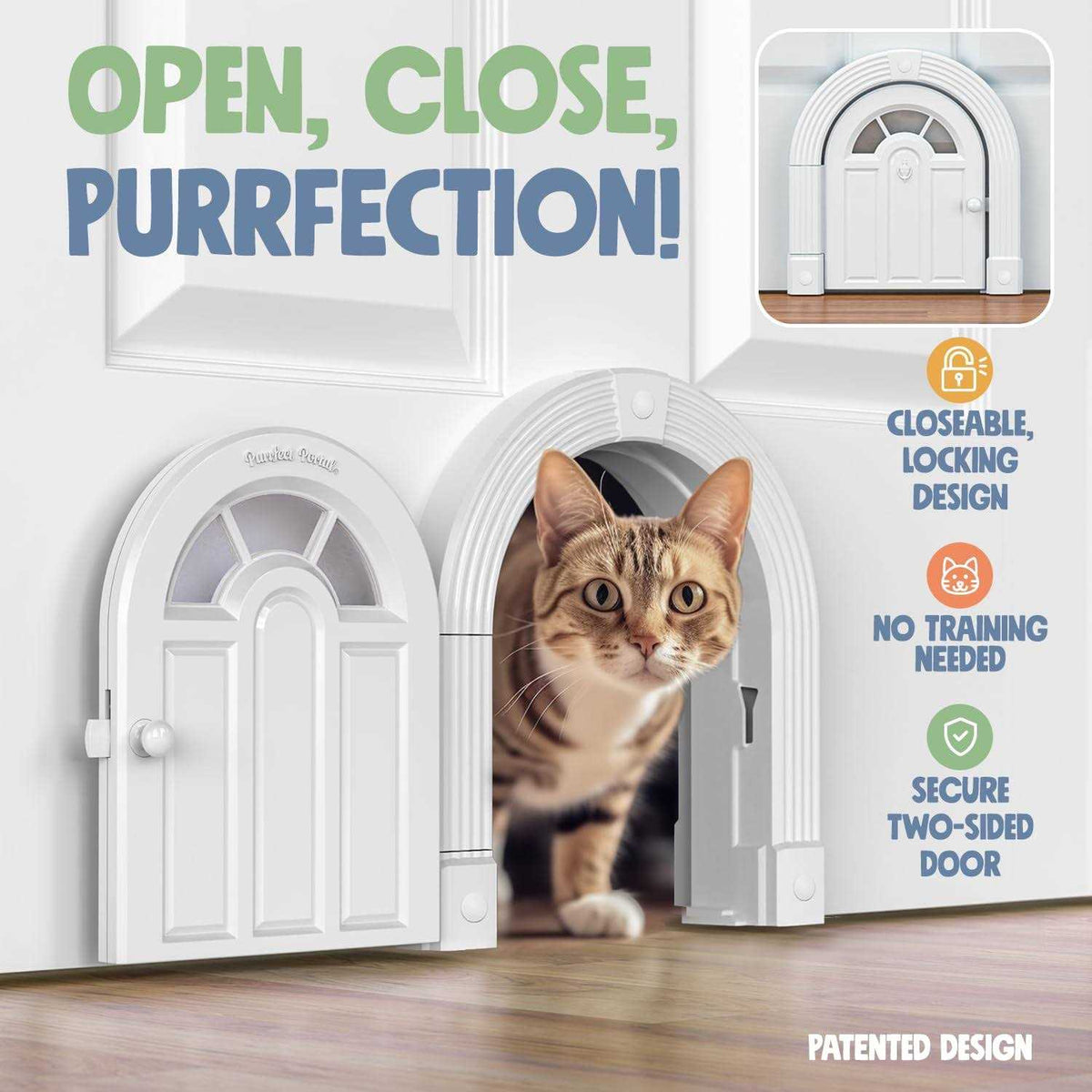 Interior Cat Door for Cats Up to 20 lbs E3612
