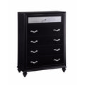 Black 5 Drawer Wooden Chest J54344