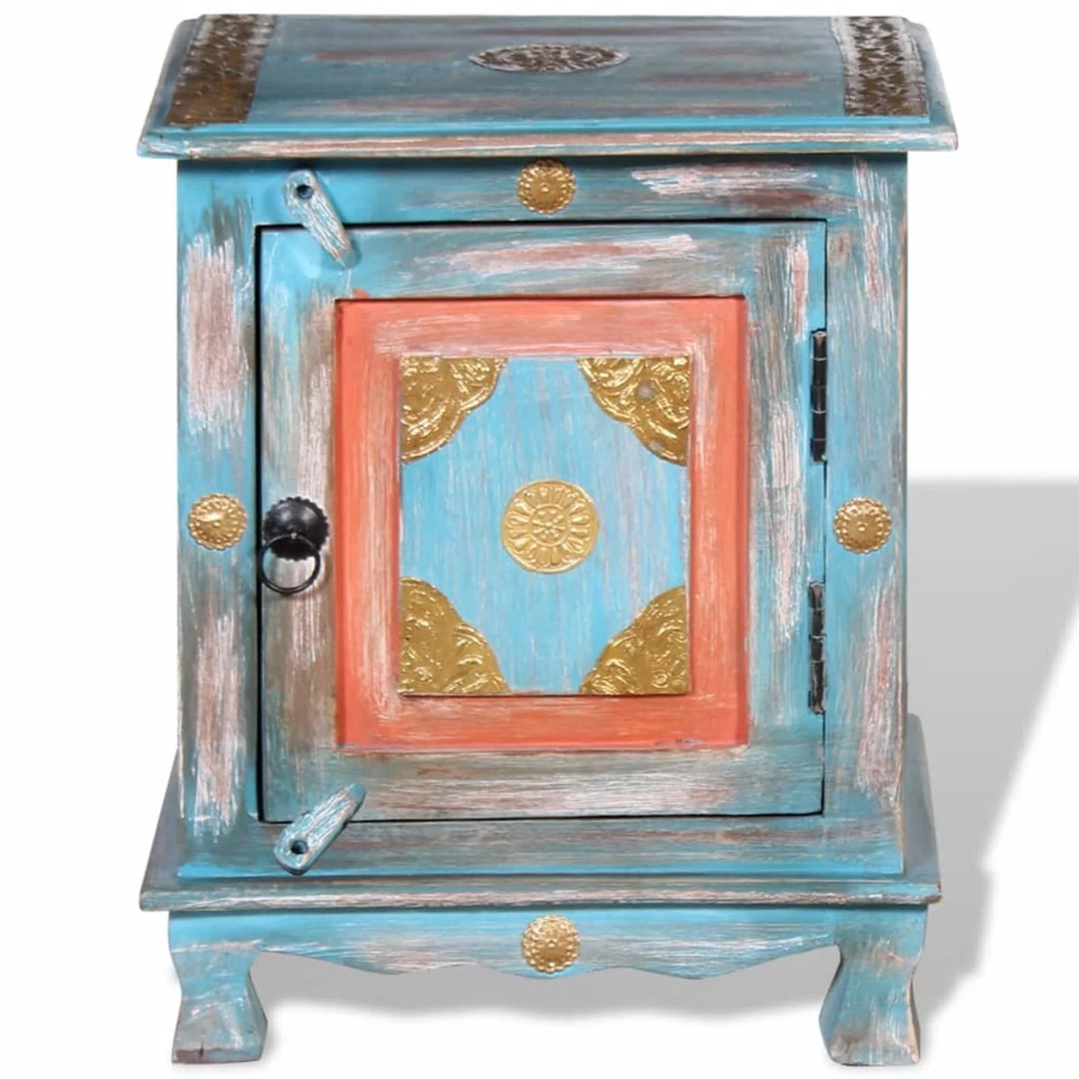 Blue Solid Mango Wood Nightstand M94077