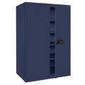 Navy Blue Storage Cabinet with Keyless Electronic Lock Handle M62064