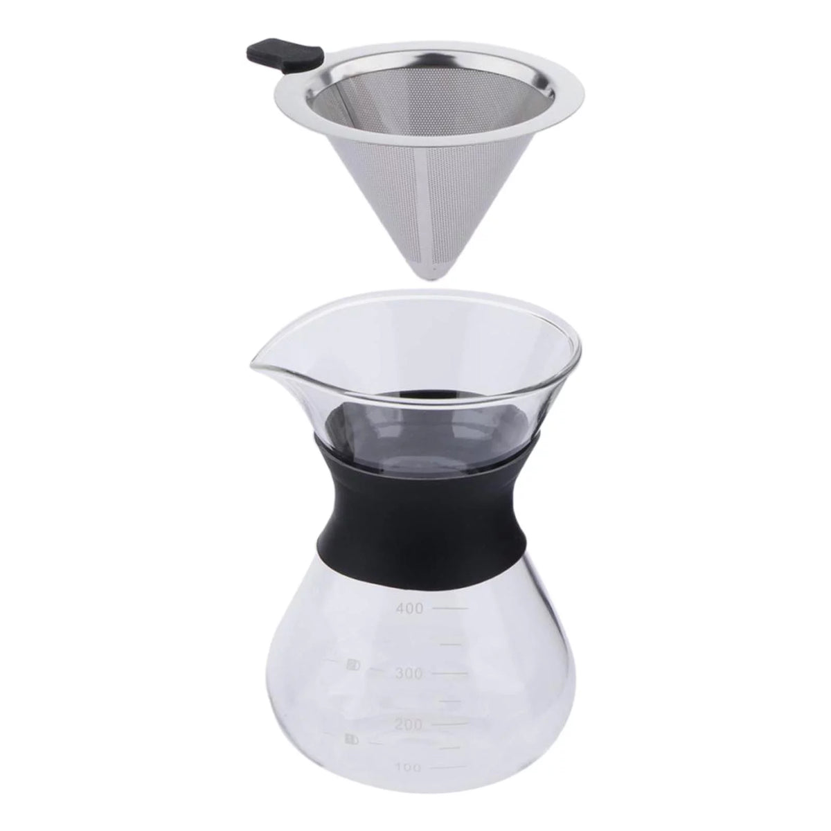 Glass Coffee Pot Coffee Brewer with Stainless Steel Filter, 14 Ounce Z666