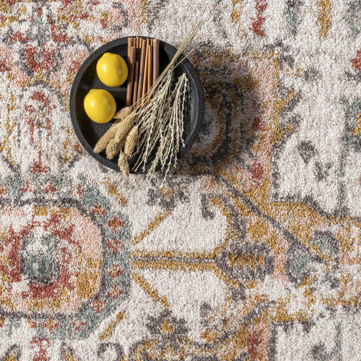 Beige Vintage Medallion Area Rug 12' x 15' E4297