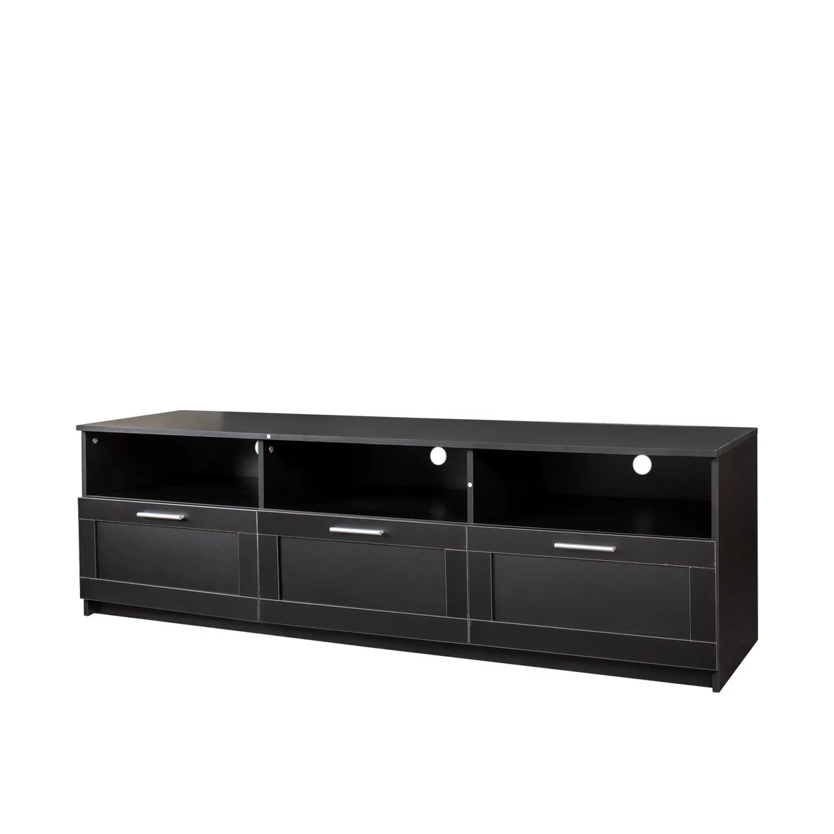 Black TV Stand with Storage W8132
