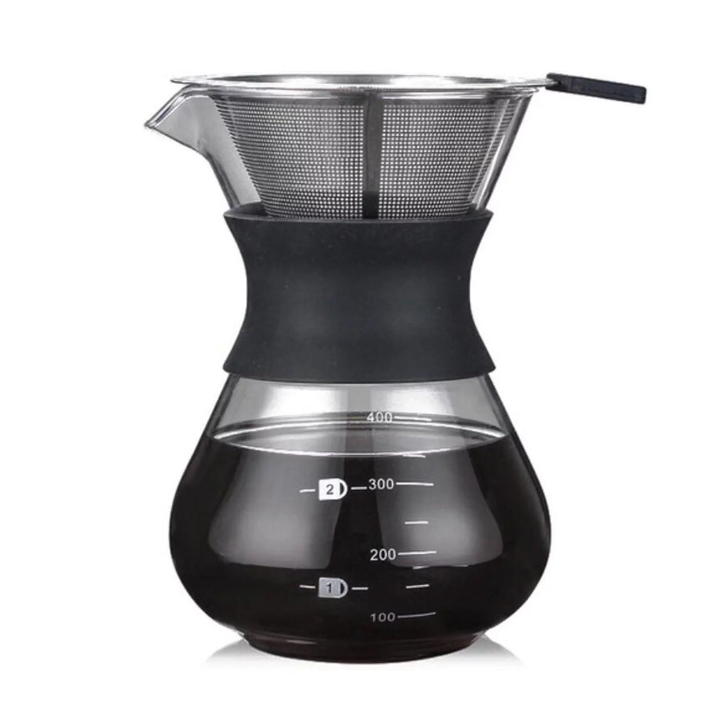 Glass Coffee Pot Coffee Brewer with Stainless Steel Filter, 14 Ounce Z666
