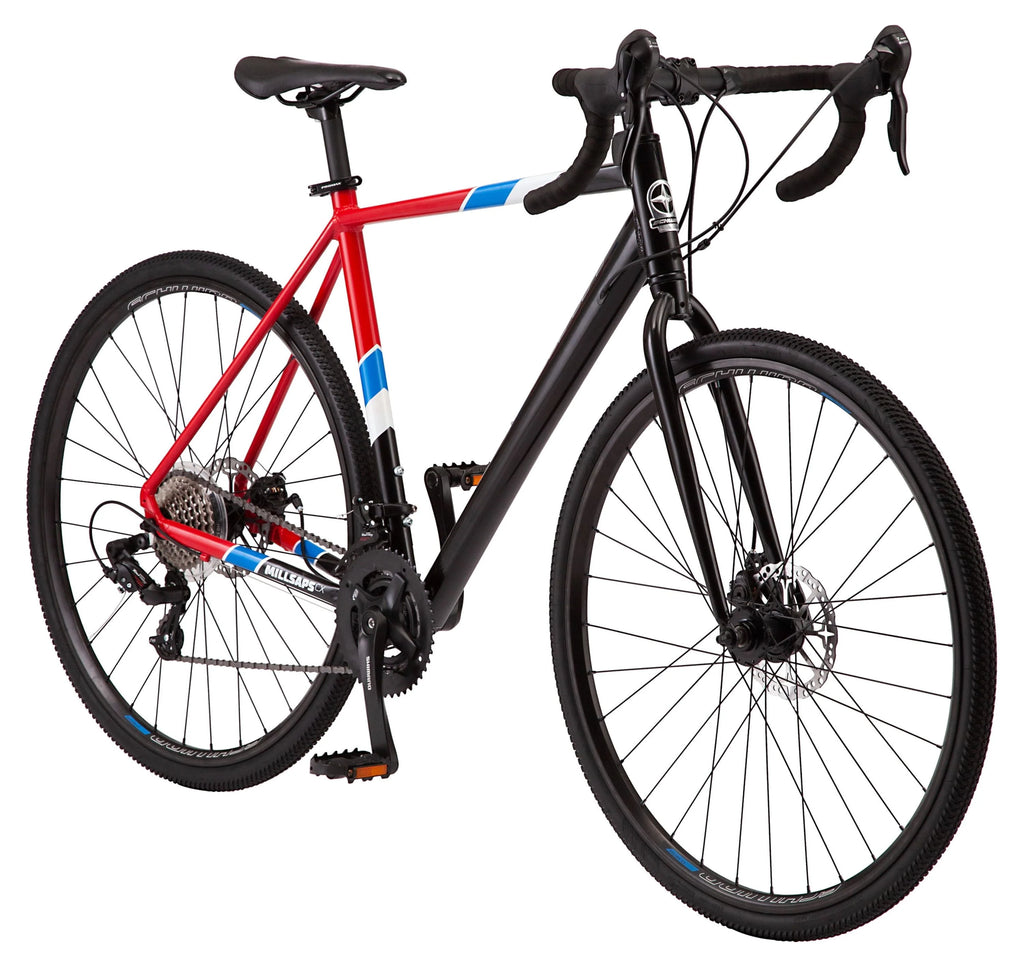 700c 14 Speed Black Red Cyclocross Road Bike P1759