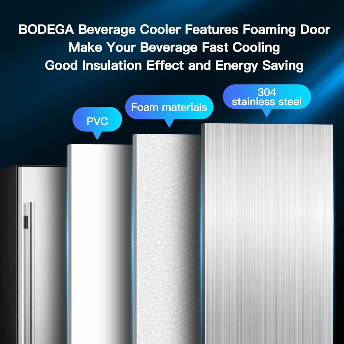 Stainless Steel Beverage Refrigerator 180 Cans F897708