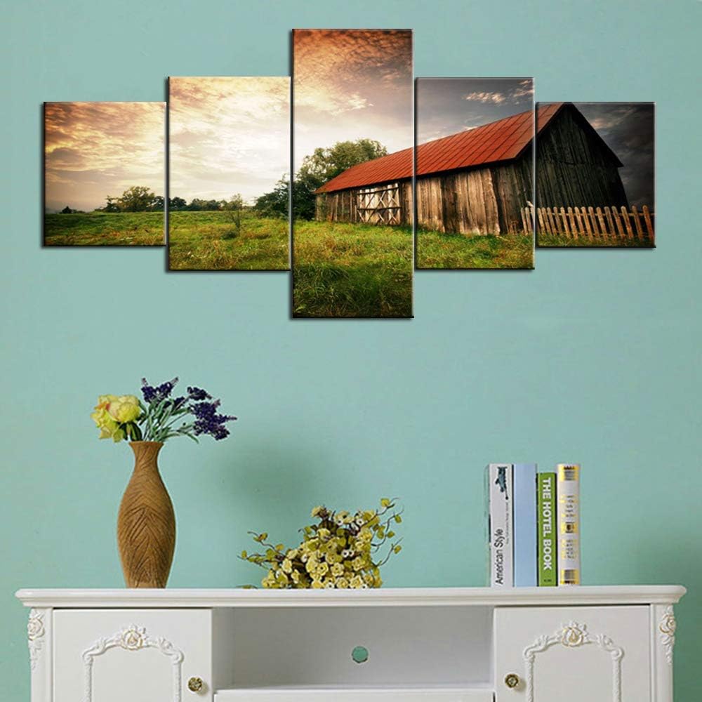 5 Piece Framed Canvas Landscape Art (60''Wx32''H) C434