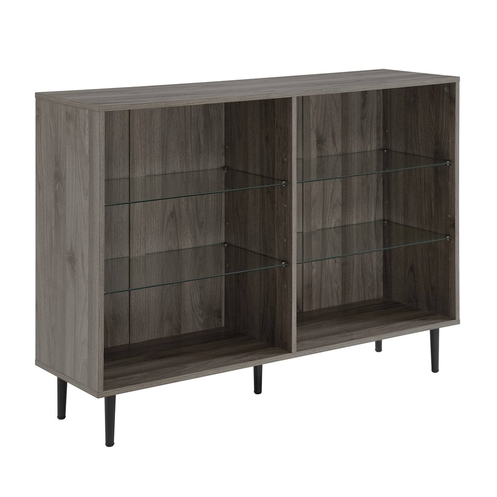 Slate Grey Mid Century Modern Bookcase V66156