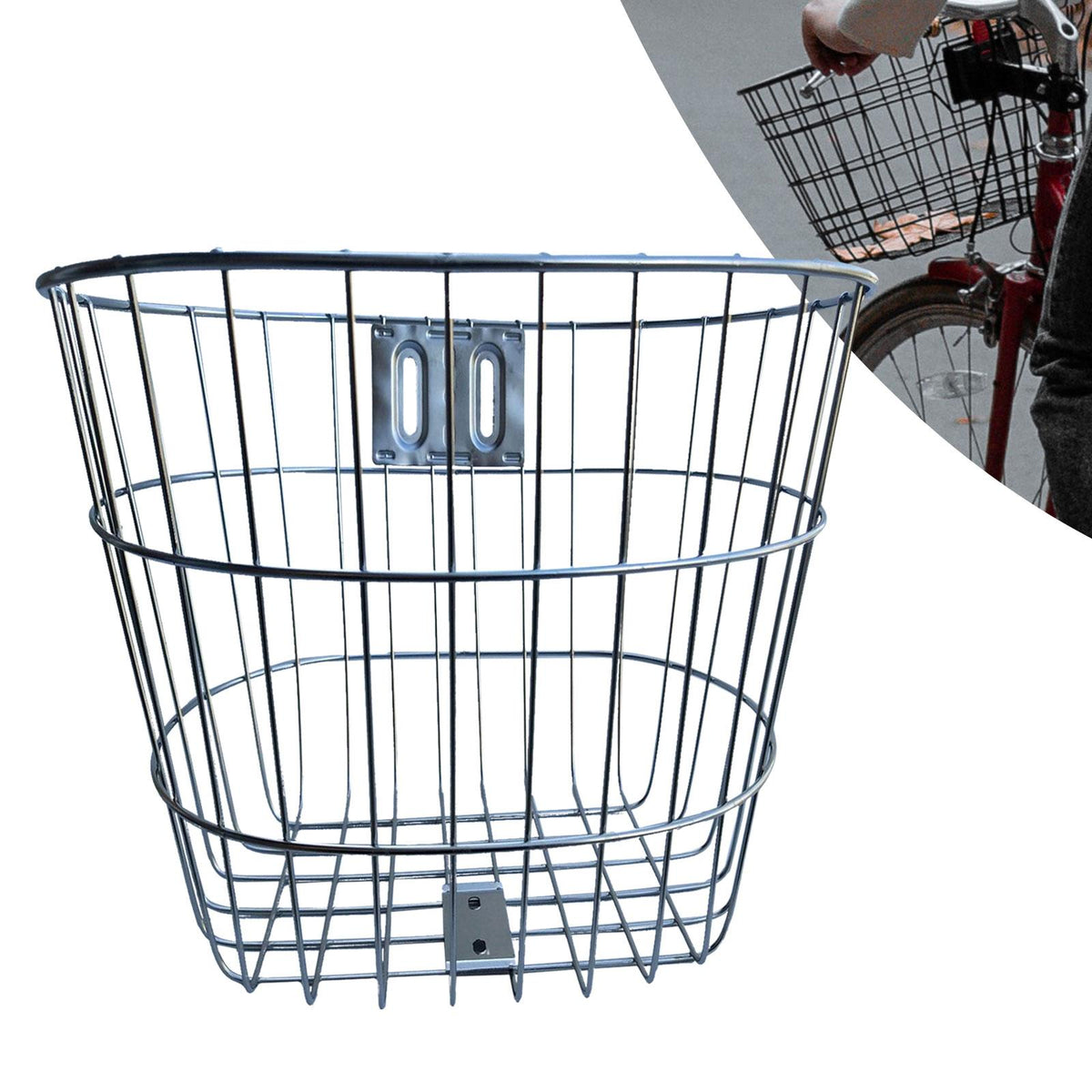 Rust Resistant Metal Bike Frame Basket Z436
