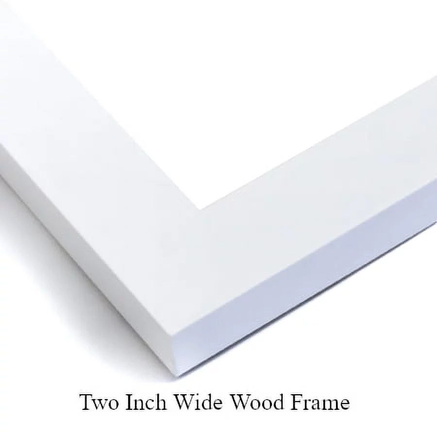 White Modern Wood Framed Art Print G26314