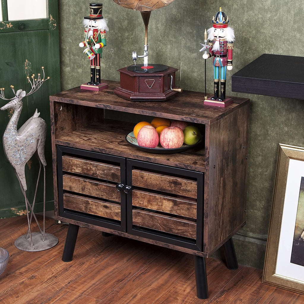 Rustic Brown Storage Sideboard Buffet Table Z75981