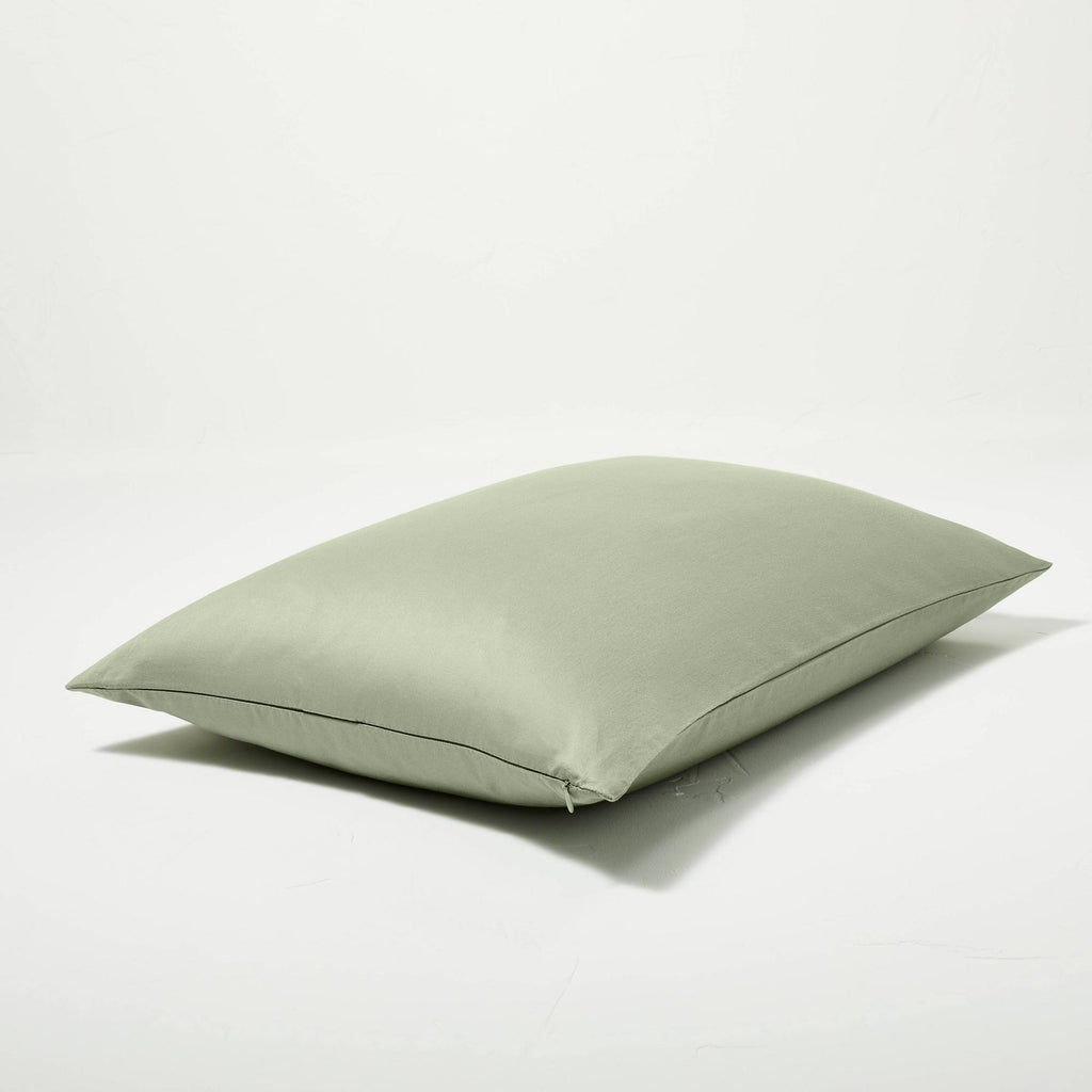 Sage Green Supima Washed Sateen Duvet & Sham Set D20483