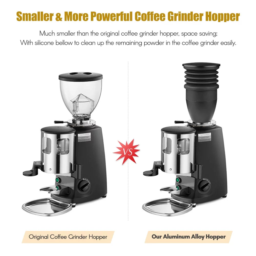 Aluminum Alloy Single Dose Hopper with Silicone Bellow Coffee Grinder Accessories F1460