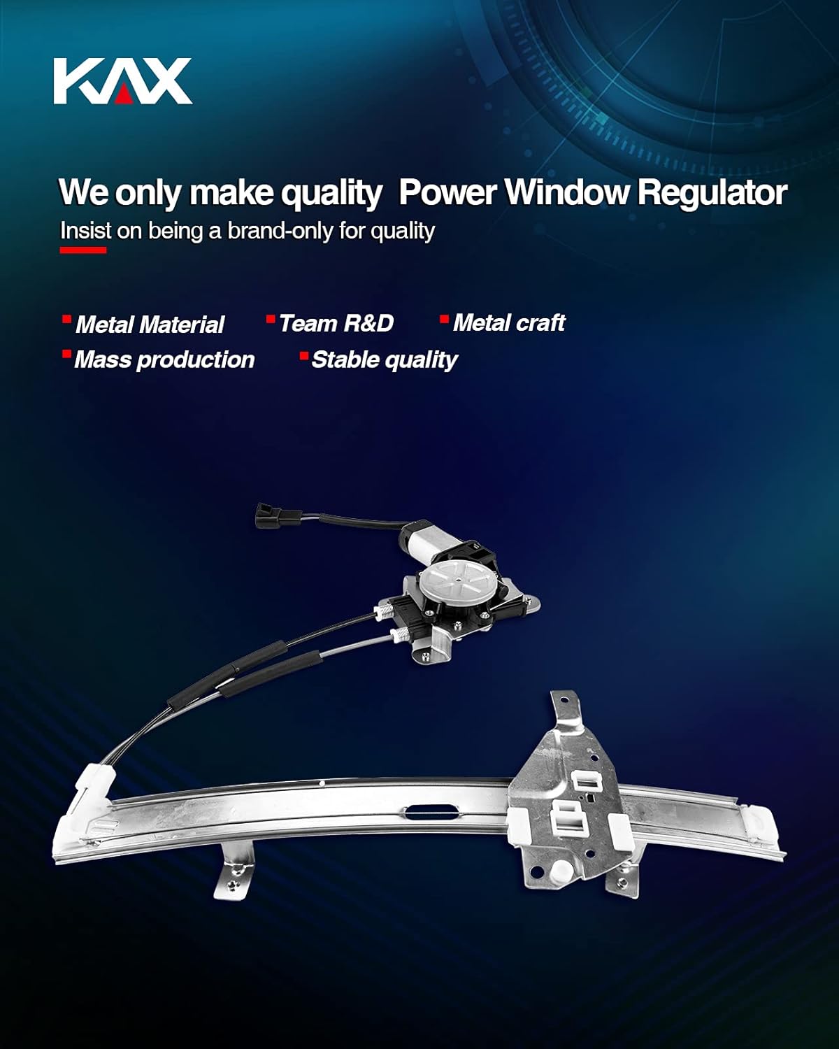 Power Window Motor and Regulator Assembly Front Right Passenger Side Pack of 2 V563