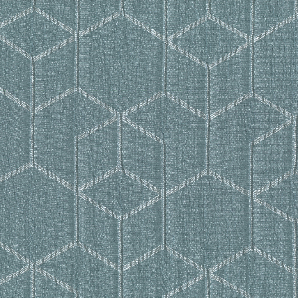 Blackout Geometric Single Curtain Panel, 50" x 84", Aqua Slate Y44920