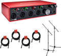 USB Audio Interface with Microphone Stand & XLR Cable Bundle B408866