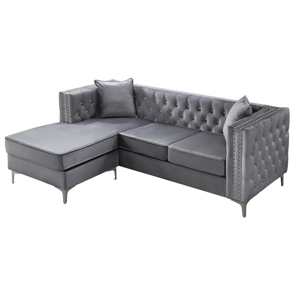 Gray Sofa Chaise Y316